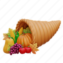 cornucopia, thanksgiving, harvest, vegetable, fruit 