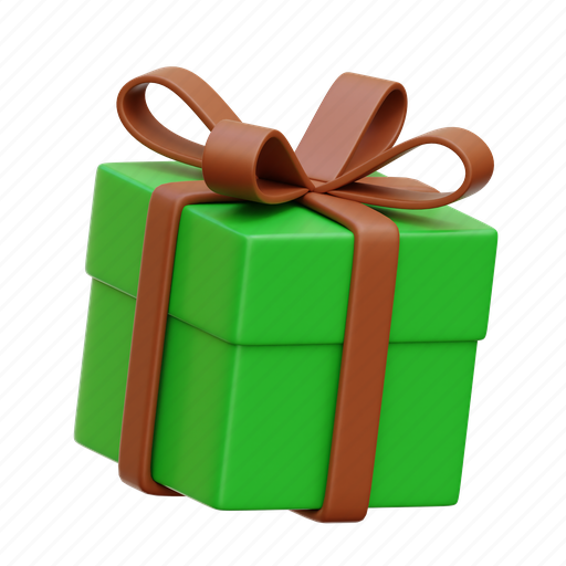 Gift box, present, gift, box 3D illustration - Download on Iconfinder