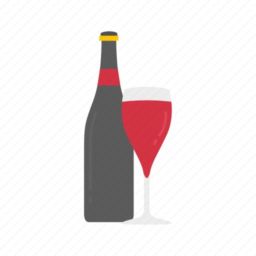 Bottle wine, glass, red wine, wine icon - Download on Iconfinder