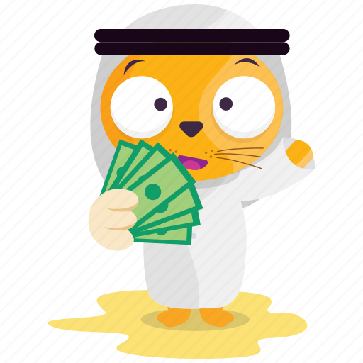 Arabian, cat, emoji, emoticon, rich, smiley, sticker icon - Download on Iconfinder