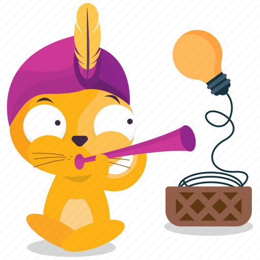 Cat, emoji, emoticon, flute, lightbulb, smiley, sticker icon - Download on Iconfinder