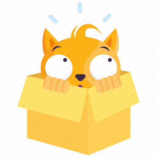 Cat, emoji, emoticon, hide, smiley, sticker icon - Download on Iconfinder
