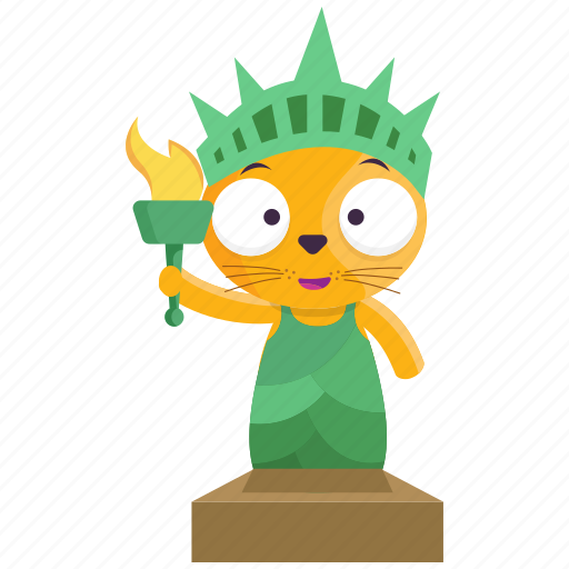 Cat, emoji, emoticon, lady, liberty, smiley, sticker icon - Download on Iconfinder