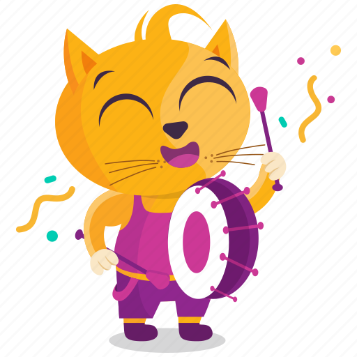 Cat, emoji, emoticon, musician, smiley, sticker icon - Download on Iconfinder