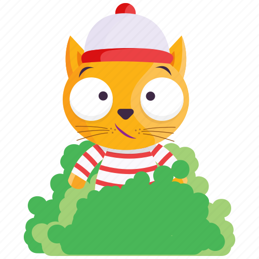 Cat, emoji, emoticon, hide, smiley, sticker, waldo icon - Download on Iconfinder