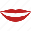 happy, lips, mouth, red, smile, teeth, lipstick 