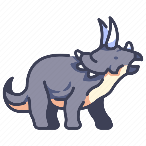 Ancient, animal, dino, dinosaur, jurassic, triceratops, wild icon - Download on Iconfinder