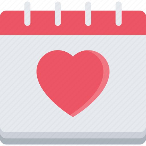 Calendar, love, heart, valentine, romance, wedding, event icon - Download on Iconfinder