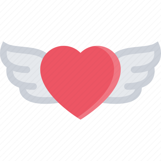 Heart, wings, love, valentine, romance, wedding, romantic icon - Download on Iconfinder