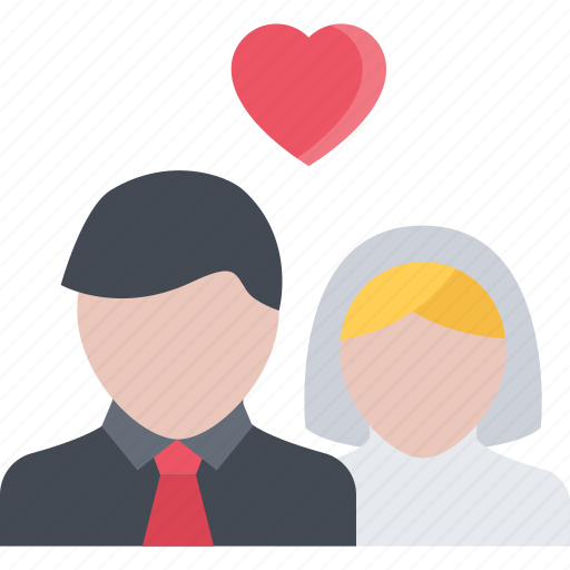 Newlyweds, marriage, wedding, love, heart, valentine, romance icon - Download on Iconfinder