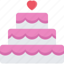 wedding, cake, love, heart, valentine, romance, romantic
