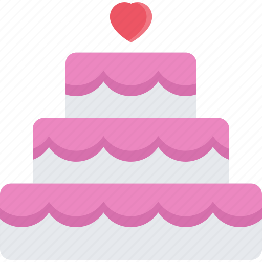 Wedding, cake, love, heart, valentine, romance, romantic icon - Download on Iconfinder