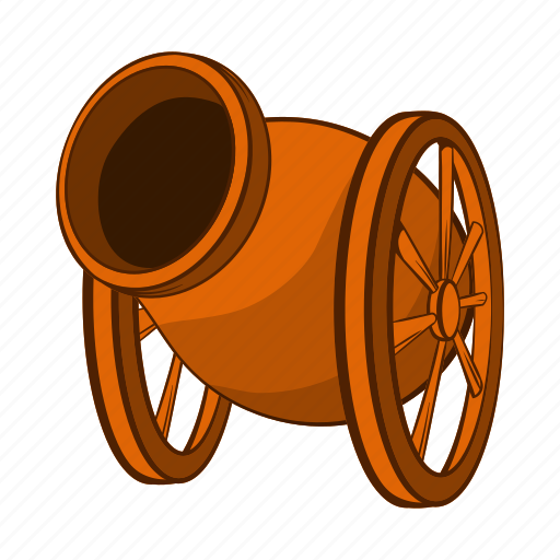 Artillery, cannon, cartoon, gun, medieval, war, weapon icon - Download on Iconfinder