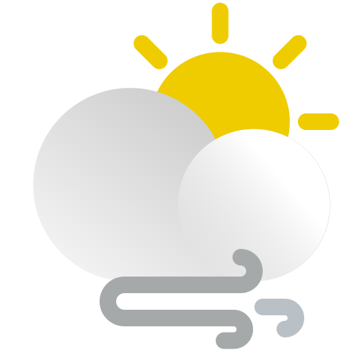 Cloud, day, forecast, sun, weather, wind, windy icon - Free download