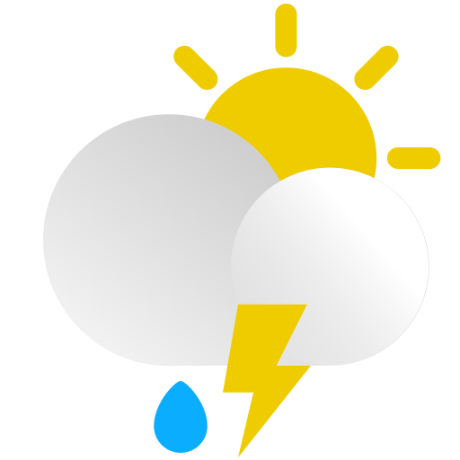 Cloud, day, light bolt, rain, sun, thunderstorm, weather icon - Free download