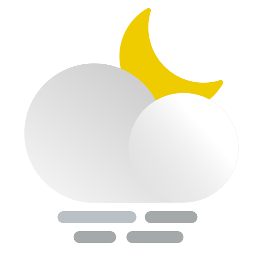 Cloud, cloudy, fog, mist, moon, night, weather icon - Free download