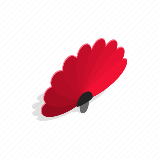 Accessory, culture, fan, isometric, oriental, red, traditional icon - Download on Iconfinder