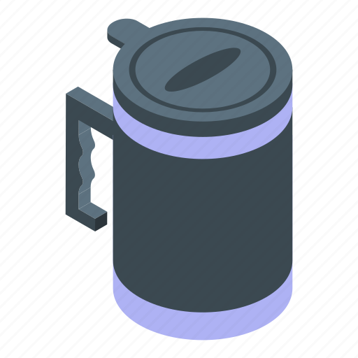 Travel, thermo, cup, isometric icon - Download on Iconfinder