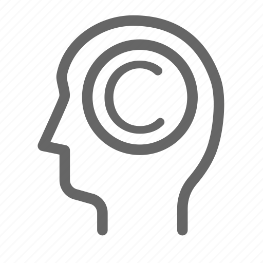 Copyright, thinking icon - Download on Iconfinder