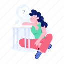 confused, pondering, baffled, overthinking, problem 