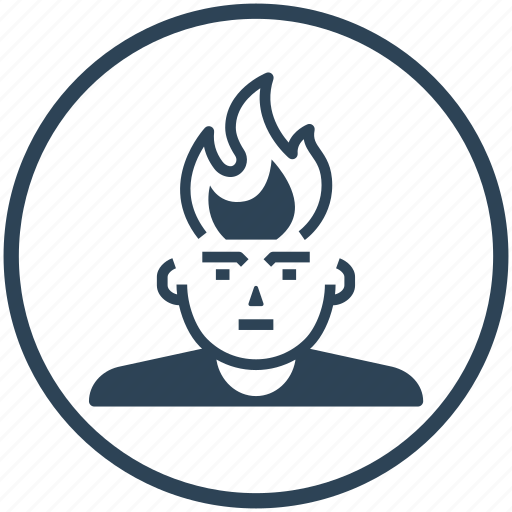 Thinking, mind, fire, angry, burnt, burn icon - Download on Iconfinder