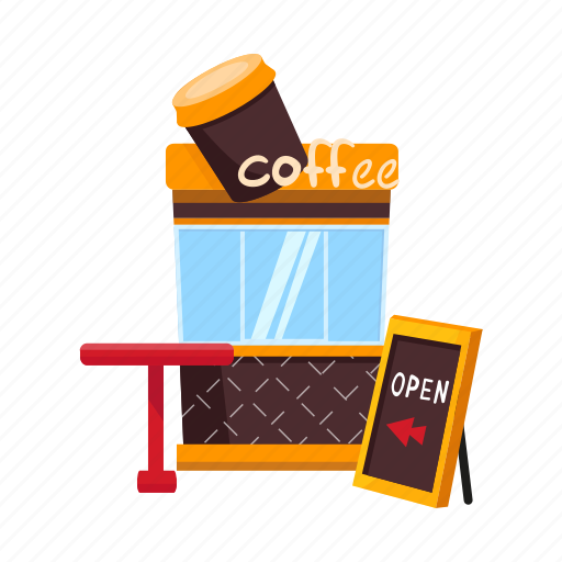 Coffee, counter, drink, kiosk, stall, street vending icon - Download on Iconfinder