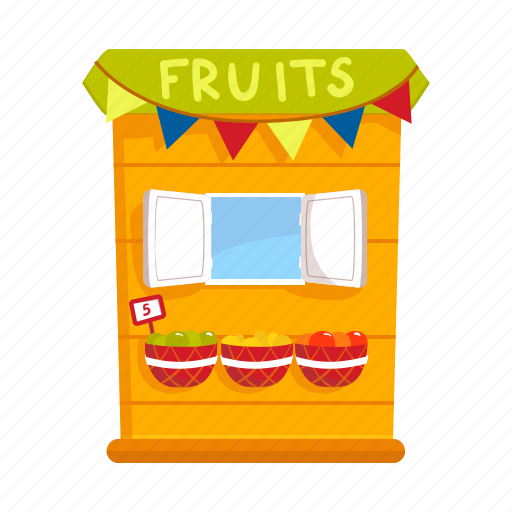 Counter, food, fruit, kiosk, stall, street vending icon - Download on Iconfinder