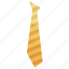 cartoon, collar, isometric, shirt, striped, tie, yellow 