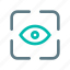 eye, scan, view, icon 