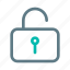 lock, open, icon 