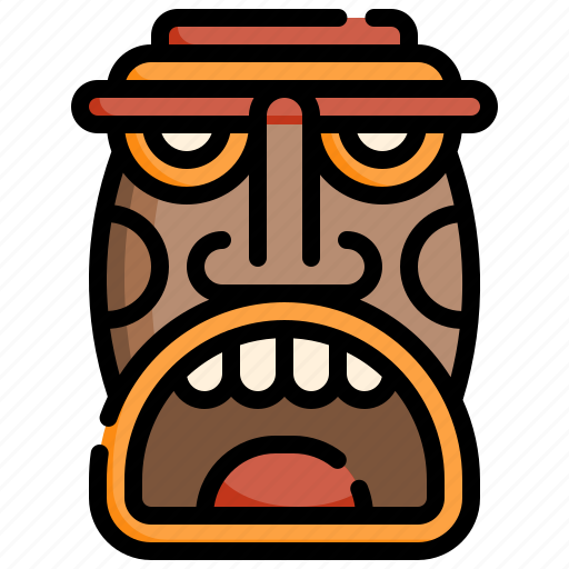 Tikiheadmask, woodmask, tiki, tribe, head icon - Download on Iconfinder
