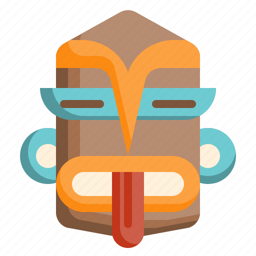 Tiki, heads, flaticon, tikiheadmask, head, mask, wood icon - Download on Iconfinder
