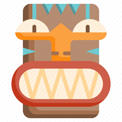 Tiki, heads, flaticon, tikiheadmask, mask, head, tribe icon - Download on Iconfinder