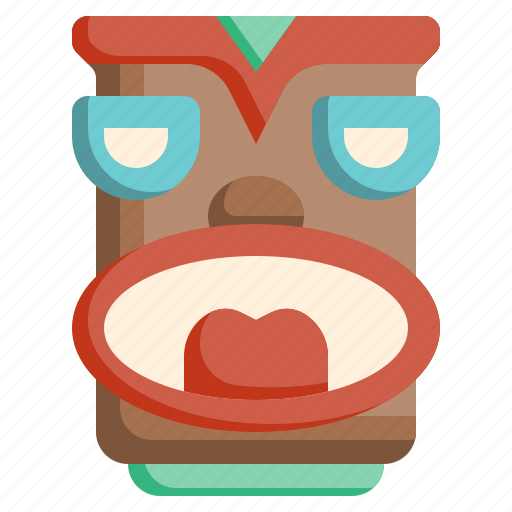 Tiki, heads, flaticon, tikiheadmask, mask, tribe, wood icon - Download on Iconfinder