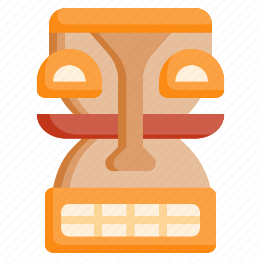 Tiki, heads, flaticon, tikiheadmask, mask, wood, tribe icon - Download on Iconfinder