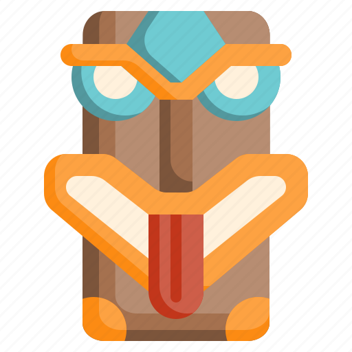 Tiki, heads, flaticon, tikiheadmask, tribe, head, mask icon - Download on Iconfinder