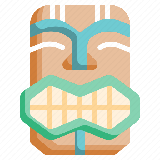 Tiki, heads, flaticon, tikiheadmask, tribe, head, mask icon - Download on Iconfinder