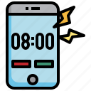 time, phone, alarm, clock, circular, date