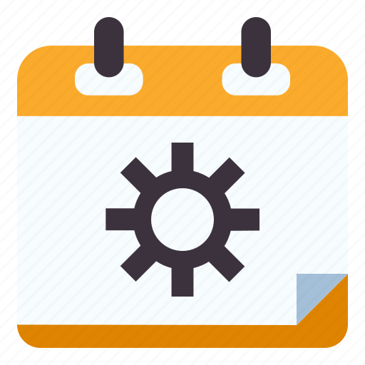Time, management, schedule, organisation, calendar, date, gear icon - Download on Iconfinder
