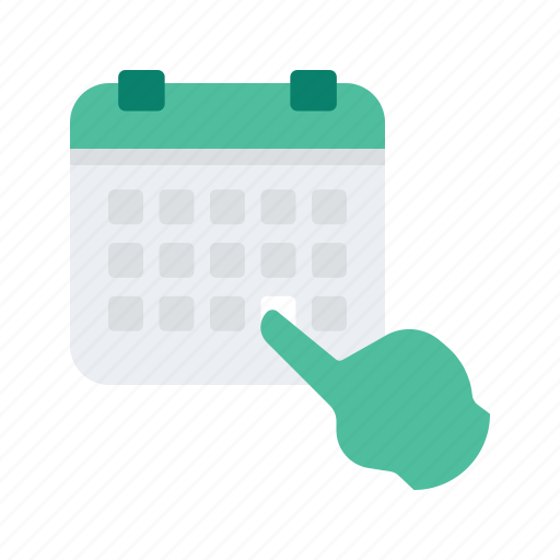 Appointment, calendar, click, date, gesture, hand icon - Download on Iconfinder