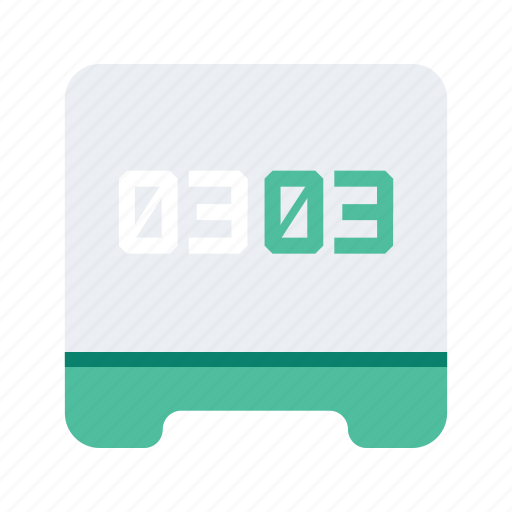 Clock, date, digital, hour, square, time, timer icon - Download on Iconfinder