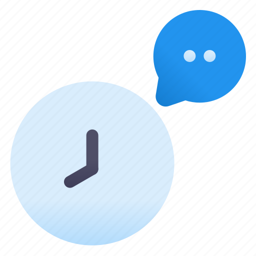 Clock, time, chat, bubble, message, mail icon - Download on Iconfinder