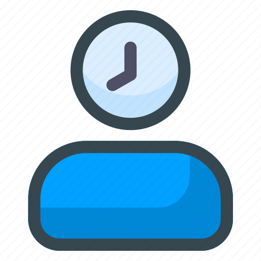 People, time, clock, avatar, man, person, profile icon - Download on Iconfinder