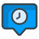 message, time, chat, clock