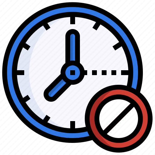 Blocked, availability, time, date, clock icon - Download on Iconfinder