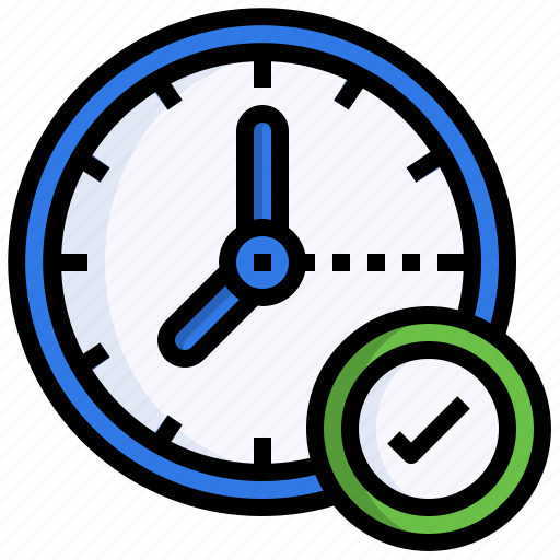 Check, complete, time, clock, done icon - Download on Iconfinder