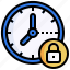 locked, secure, time, clock, date 