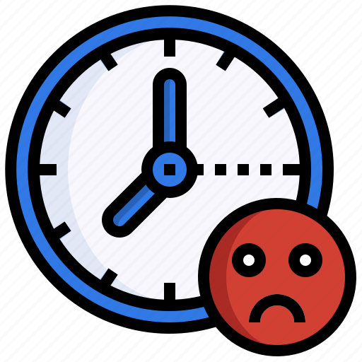 Sad, upset, time, clock icon - Download on Iconfinder