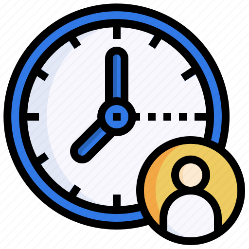User, meeting, time, clock, person icon - Download on Iconfinder