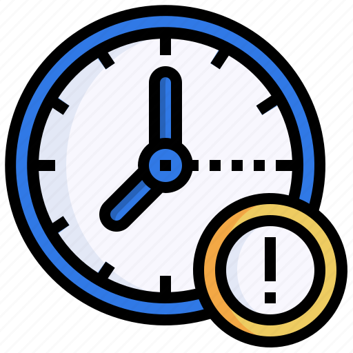Warning, expired, exclamation, mark, clock, time icon - Download on Iconfinder